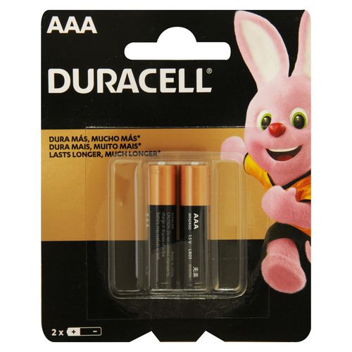 Batería Duracell Alcalina AAA - 2 unidades