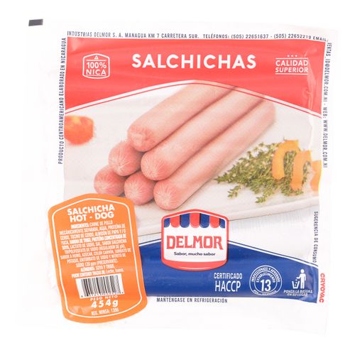 Salchicha Delmor Hot Dog - 454Gr