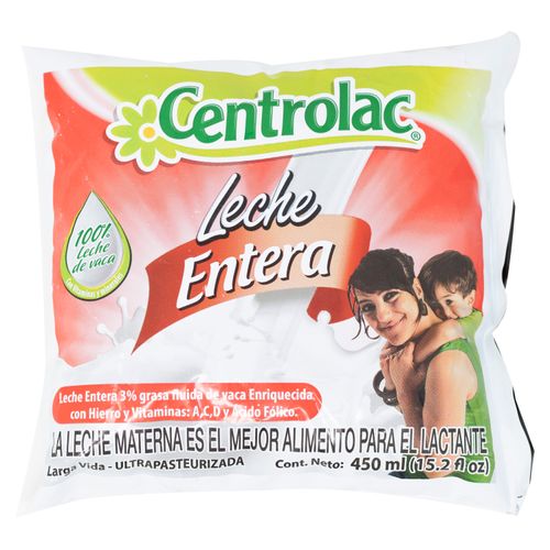 Leche Centrolac Entera - 450Ml