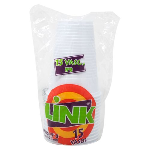 Vaso Link Deschable No8 - 15 Unidades