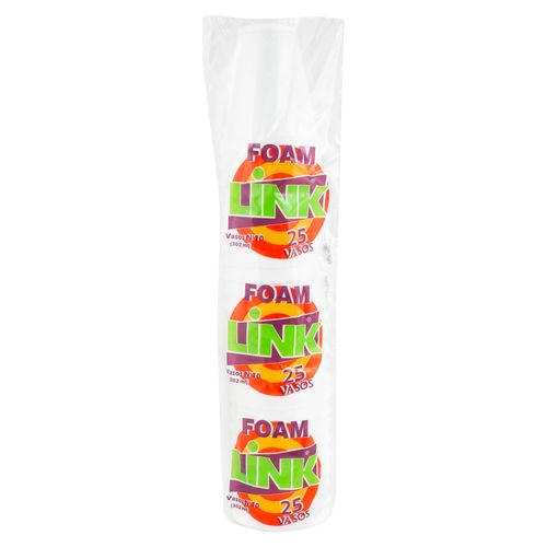 Vaso Link Desechable Foam No10 - 25 Unidades