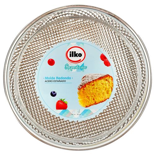 Molde Redondo Ilko De Acero Estañado Clasica-28Cm