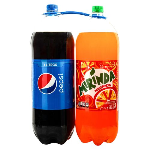 2 Pack Pepsi Mas Mirinda -6000ml