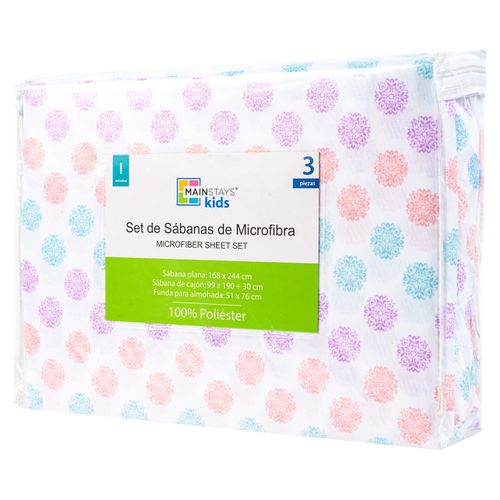 Set De Sabanas  Mainstays Mandalas Para Niña Twin-3 Piezas