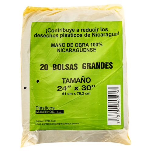 Bolsa Plast Modern Basura Negra Caja Grande - 20 Unidades