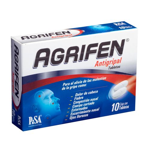 Antigripal Agrifen Caja - 10Tabletas