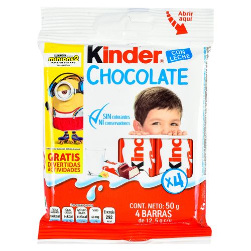 Chocolate Kinder Barra Con Leche - 50Gr