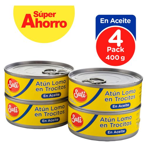 4 Pack Atun Suli Trocitos En Aceite - 400gr