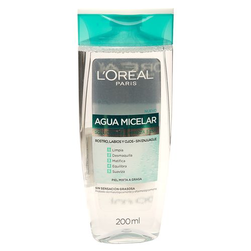 Agua Micelar Loreal Piel Grasa 200 Ml