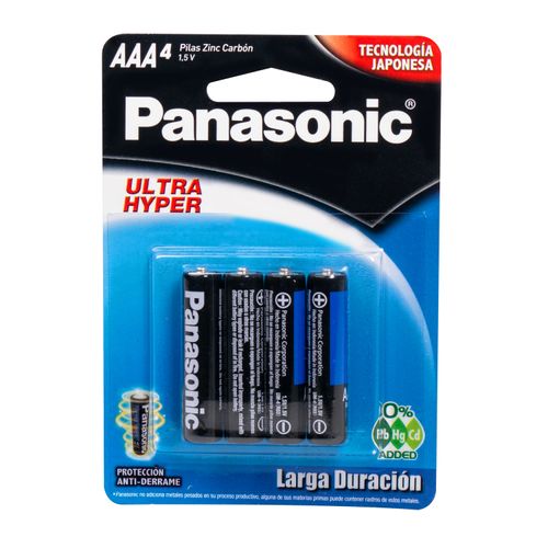 Batería Panasonic Zinc Carbon AAA - 4 Unidades