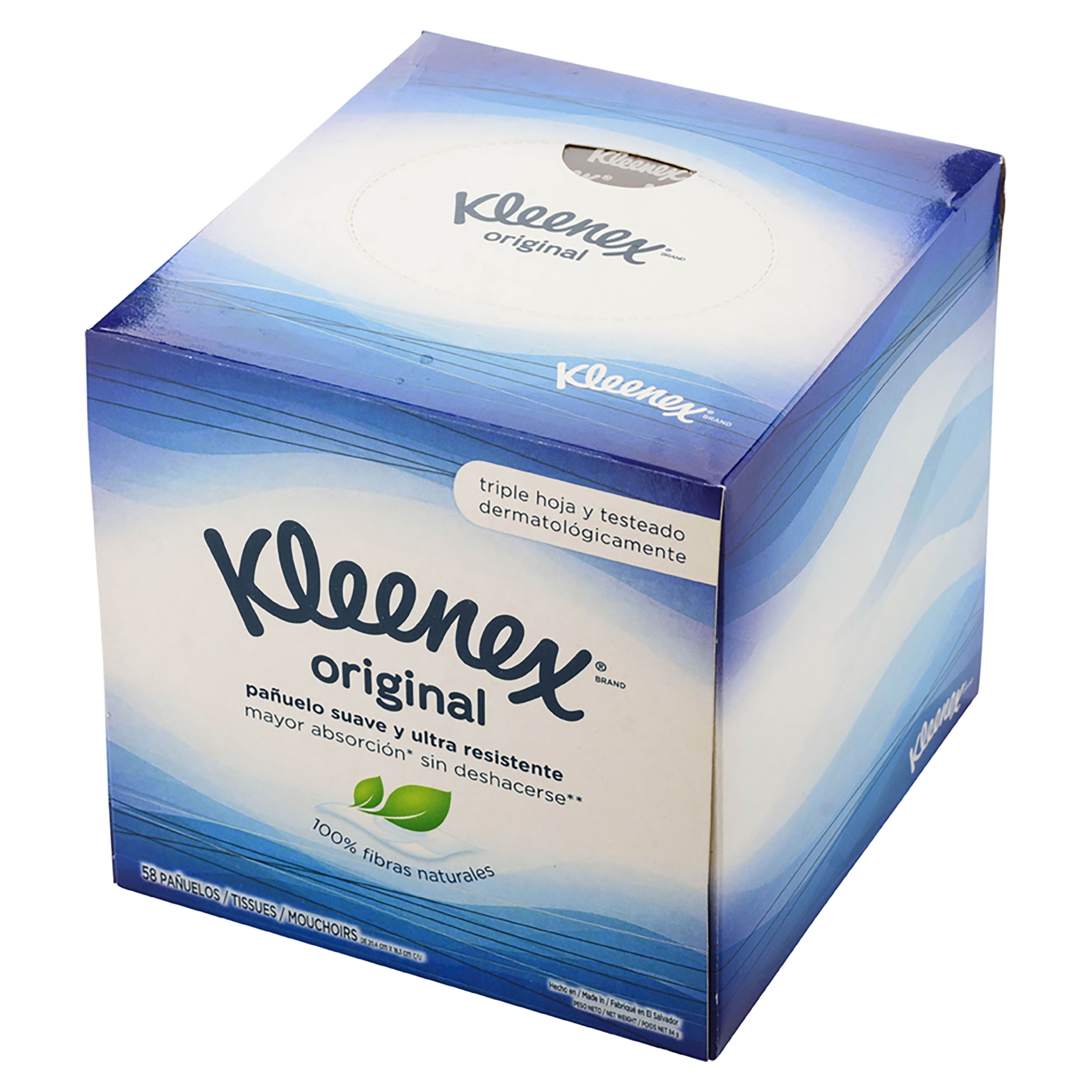 Pañuelo Facial Kleenex® Hoja Triple (Caja Rectangular cubo) -  REPRESENTACIONES GROVAL SAC