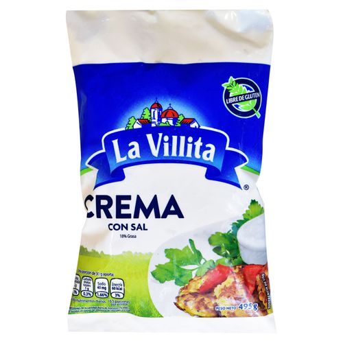 Crema Con Sal La Villita- 495gr