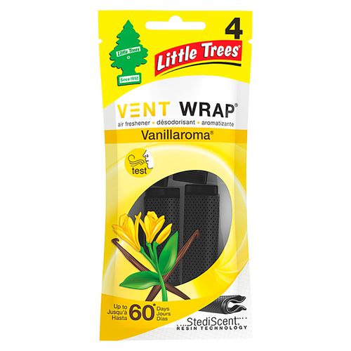 4 Pack Aromatizante Little Tree Vent Wrap Vainilla