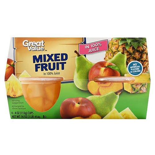 4 Pack Fruta Mixta Great Value - 454gr