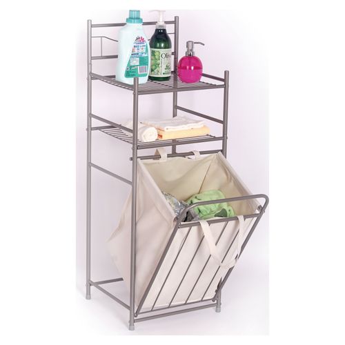 Organizador Mainstays hamper silver para baño colores surtidos