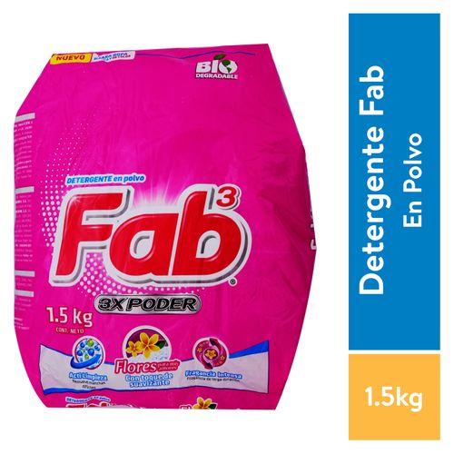 Detergente Fab3 Flores Mis Amores 1500Gr