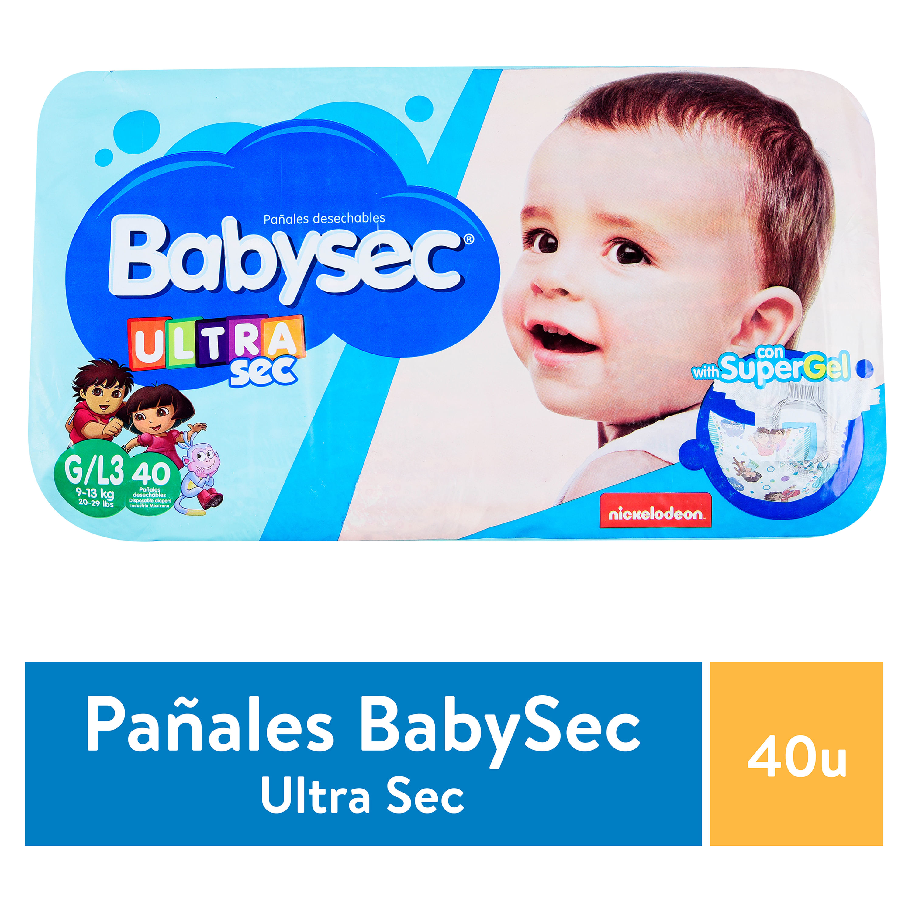 Pañales para bebé Baby Confi Max Unisex Talla X Grande, 40 pzas.