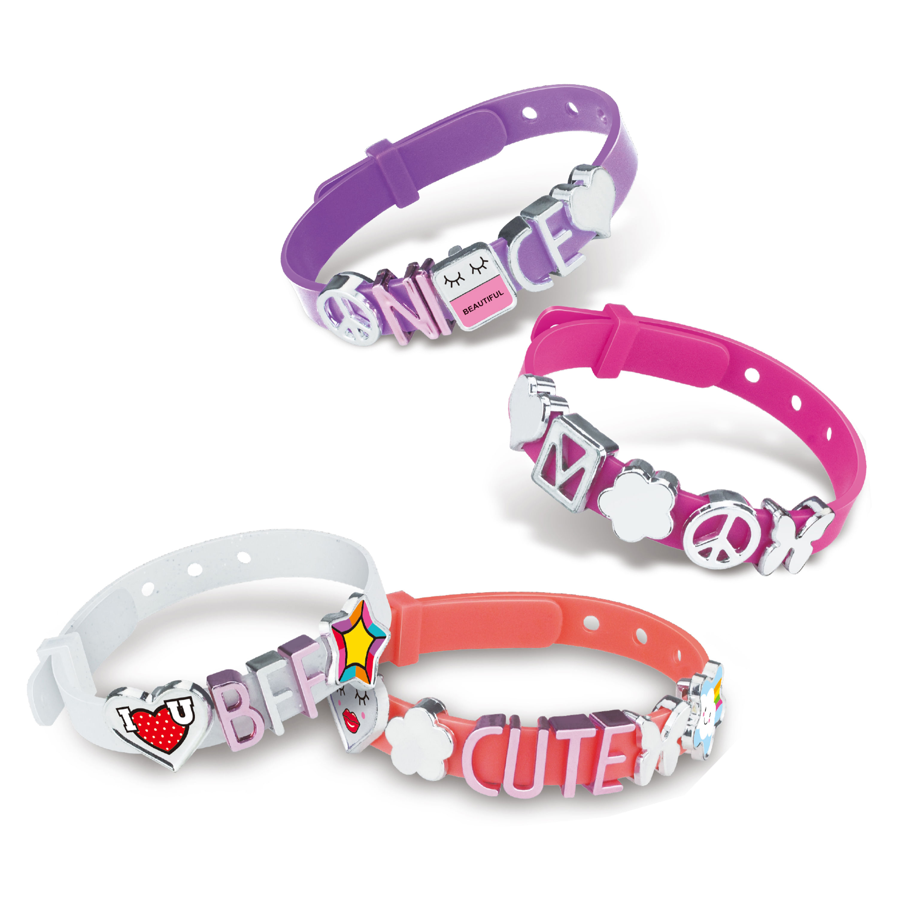 Set Bisutería Con Letras Para Niñas - Creación De Pulsera