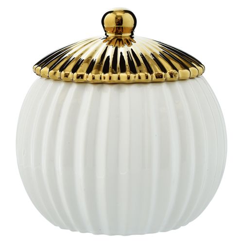 Bhg Joyero Forma Avellana Blanco Dorado