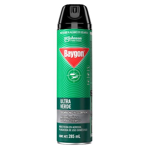 Insecticida En Aerosol Baygon Ultra verde 400+ 285ml/12MX