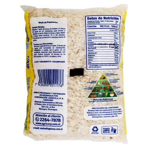 Arroz Blanco El Faisan 96/4 - 400 g