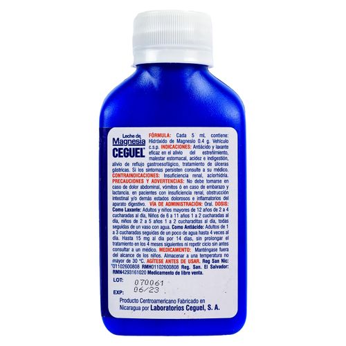 Leche De Magnesia Suspension Ceguel -120ml