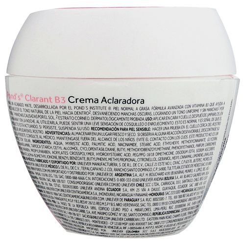 Crema facial Pond's clarant b3 piel normal a grasa - 100 g