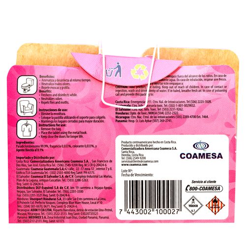 Pastilla Sani Odor Para Baño Floral - 60 g