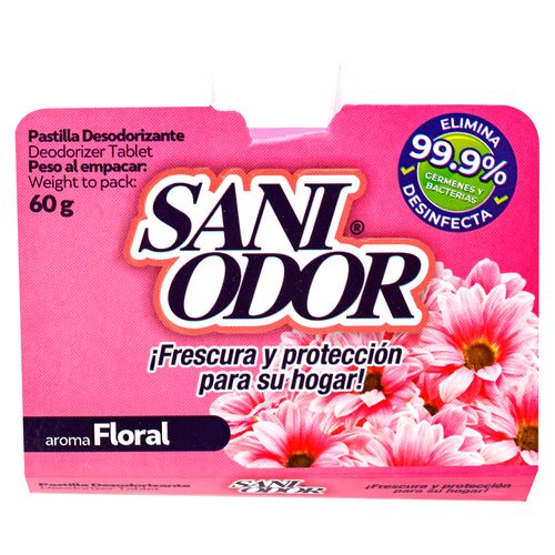 Pastilla Sani Odor Para Baño Floral - 60Gr