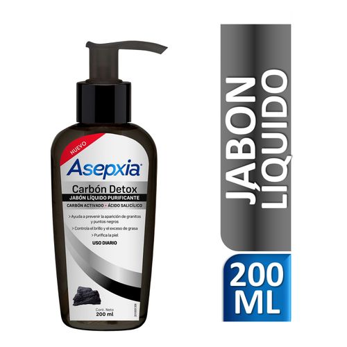 Jabón Líquido Asepxia Carbón Detox 200Ml