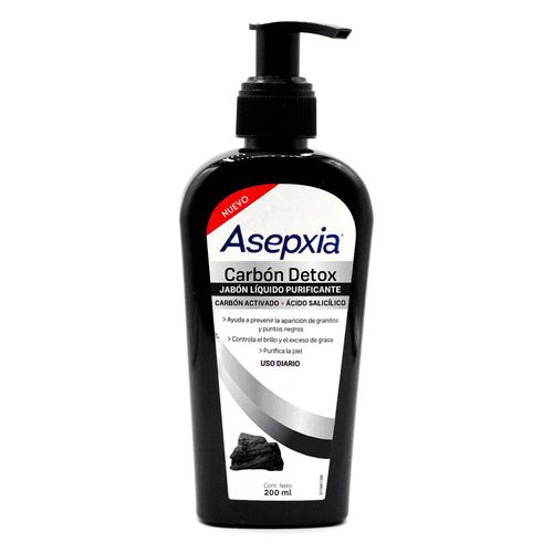 Jabón Líquido Asepxia Carbón Detox 200Ml