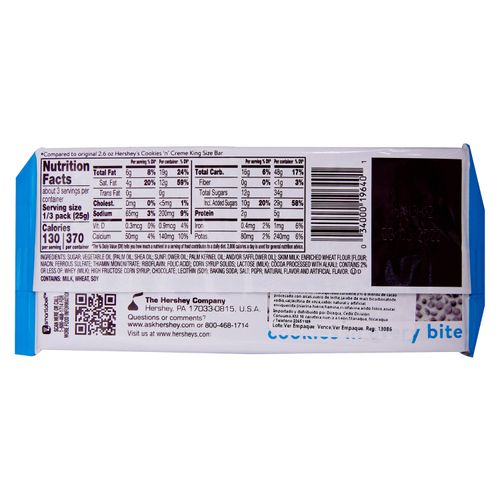 Chocolate Hersheys  King Cookies Creme - 73gr