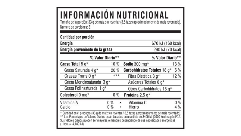 Comprar 3 Pack Palomita Great Value De Maiz Natural Microonda - 85gr