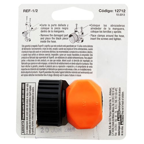 Conector Truper de Plástico para Manguera, Hembra