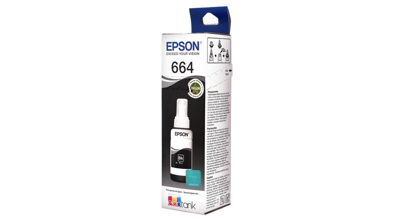 Botella de Tinta Negra Epson T664 – CORALTEC - Líder en tecnología y  suministros para impresoras y computadores