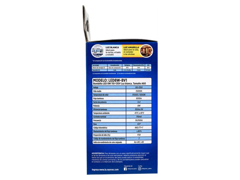 Rayovac-Led-8W-Blanco-Caja-Tray-6-11432