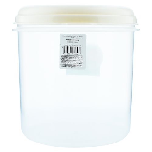 Bote Guateplast Cilindrico Transparente Marfil- 110 oz