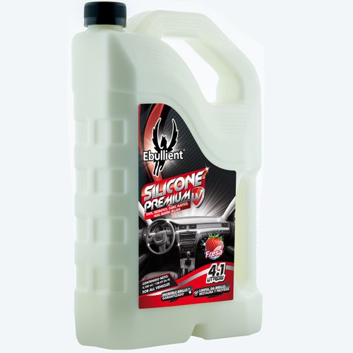 Silicón Ebullient premium limpia da brillo restaura y protege olor a fresa- 4100 ml