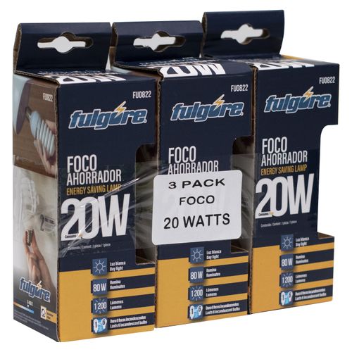3Pack Bombillos Ahorradores 20W