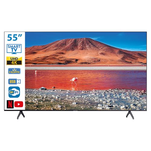 Pantalla Led Smart Tv 4K Samsung 55 Pulgadas. Serie: 7000