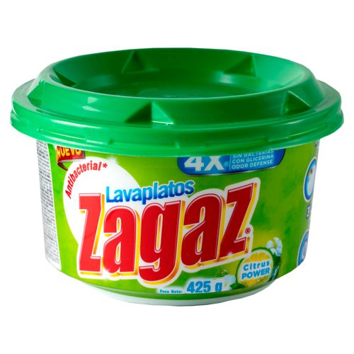 Jabón lavaplatos Zagaz antibacterial crema limón - 425 g