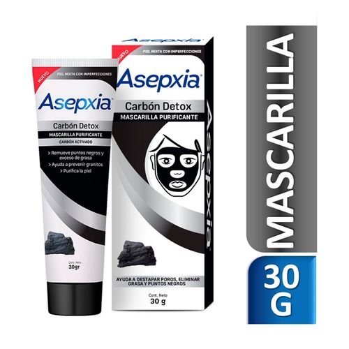 Mascarilla Purificadora Asepxia Carbón Detox 30Gr