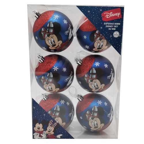Esferas 80Mm Disney Set 6U Wm