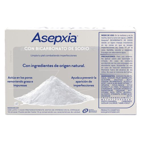 Jabón Asepxia Bicarbonato Sodio - 100 g