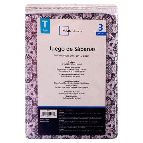 Mainstays Set Sabanas Medallones Indiv