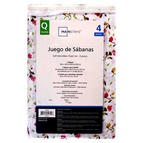 Set De  Sabanas Mainstays Gardenias Queen