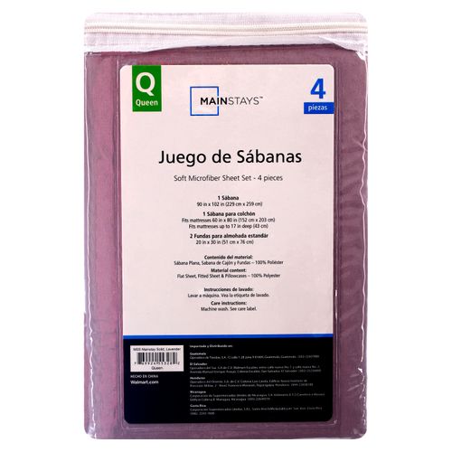 Set De Sabanas Mainstays Lila Queen