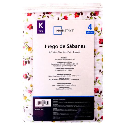 Set De Sabanas Mainstays Gardenias King