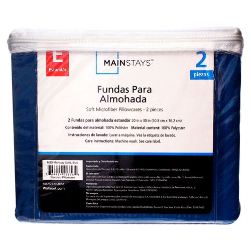 Set De 2 Sobrefundas Mainstays Color Azul
