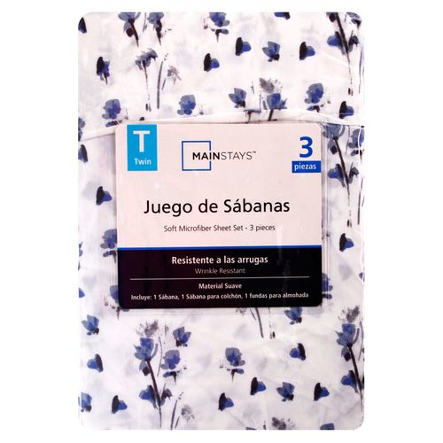 Mainstays Set Sabanas Flores Individual